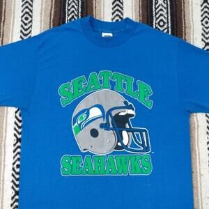 Seattle Seahawks Shirt 80S 90S N Fl Football Single Stitch Helmet Logo